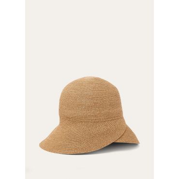 Loro Piana - Veronica Hat Paper Straw, Woman, Dark Hay Beige, Size: L