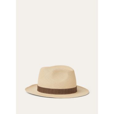 Loro Piana - Sergio Hat Textured Straw 20, Man, Renkon Beige, Size: L