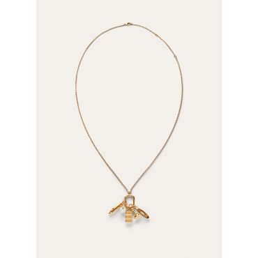 Loro Piana - Anniversary Charms Necklace Brass/enamel, Woman, Whisper White/Jewel Sun Gold, Size: NR
