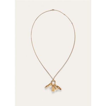 Loro Piana - Anniversary Charms Necklace Brass/enamel, Woman, Whisper White/Jewel Sun Gold, Size: NR