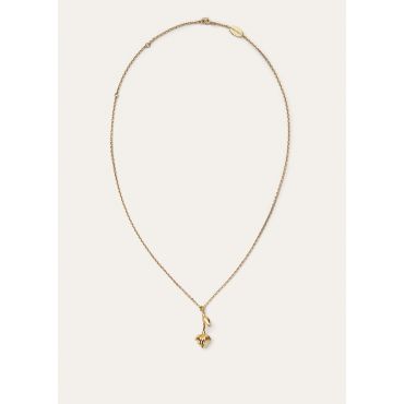 Loro Piana - Linen Flower Bud Necklace Brass, Woman, Jewel Sun Gold, Size: NR