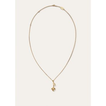 Loro Piana - Linen Flower Bud Necklace Brass, Woman, Jewel Sun Gold, Size: NR