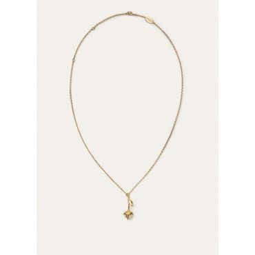 Loro Piana - Linen Flower Bud Necklace Brass, Woman, Jewel Sun Gold, Size: NR