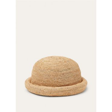Loro Piana - Charlie Hat Rafia Crochet, Woman, Fresh Wheat, Size: S