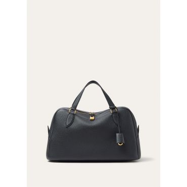 Loro Piana - Needle Medium Fine Grained Leather, Woman, Blue Navy/Sun Gold, Size: NR