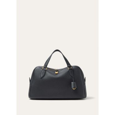 Loro Piana - Needle Medium Fine Grained Leather, Woman, Blue Navy/Sun Gold, Size: NR