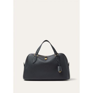 Loro Piana - Needle Medium Fine Grained Leather, Woman, Blue Navy/Sun Gold, Size: NR