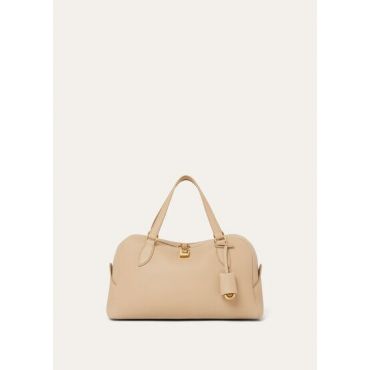 Loro Piana - Needle Small Fine Grained Leather, Woman, Light Mastic/Sun Gold, Size: NR