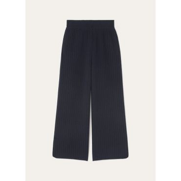 Loro Piana - Baby Coste Trousers Baby Cash Gg 12, Woman, Navy Blue, Size: 40