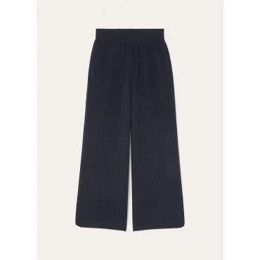 Loro Piana - Baby Coste Trousers Baby Cash Gg 12, Woman, Blue Navy, Size: 40