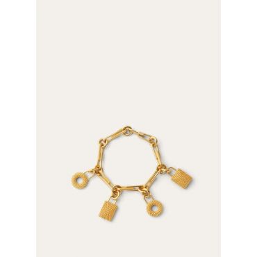 Loro Piana - Bubble Charm Chain Bracelet Brass, Woman, Soft Gold, Size: NR
