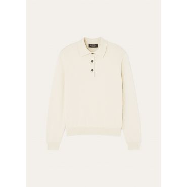 Loro Piana - Classic Baby Cash Polo Gg 12, Woman, White Snow, Size: 42