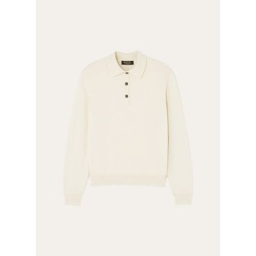 Loro Piana - Classic Baby Cash Polo Gg 12, Woman, White Snow, Size: 42
