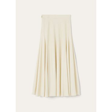 Loro Piana - Giustina Skirt Silk Cloth, Woman, Milk Amber, Size: 38