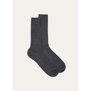Loro Piana - Cash Cotton Light Socks Gg 14, Man, Moonlight Shadow, Size: S