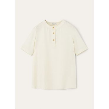 Loro Piana - Jadyn Ss Shirt Shantung Neps, Woman, Nougat, Size: 44