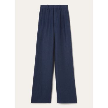 Loro Piana - Hank Trousers Antigua, Woman, Crown Blue, Size: 48