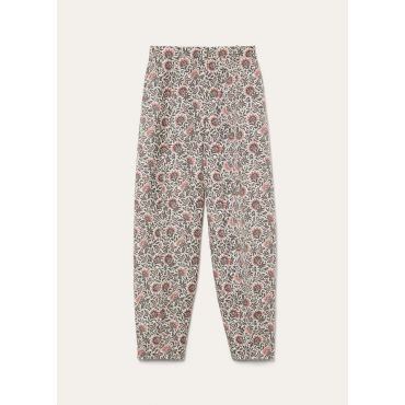 Loro Piana - Dan Trousers Riserva San Nicolo' Panama, Woman, Chalk/Graphite Powder/Dahlia, Size: 36
