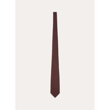Loro Piana - Yale Ottoman Tie 8 Silk, Man, Fig Bordeaux, Size: NR