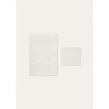 Loro Piana - Embroidered Suitcase Stripe Tablecloth 10 Pax, Shaded White/Biancore, Size: NR