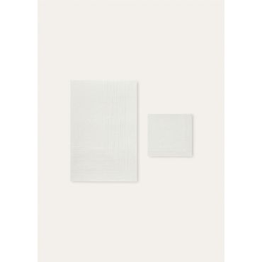 Loro Piana - Embroidered Suitcase Stripe Tablecloth 10 Pax, Shaded White/Biancore, Size: NR