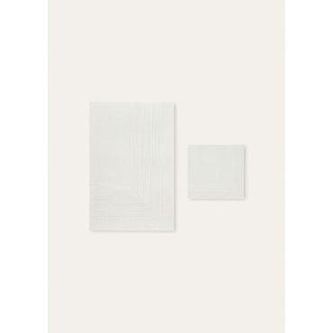 Loro Piana - Embroidered Suitcase Stripe Tablecloth 10 Pax, Shaded White/Biancore, Size: NR