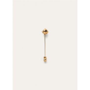 Loro Piana - Linen Flower Bud Pin Brass, Woman, Jewel Sun Gold, Size: NR