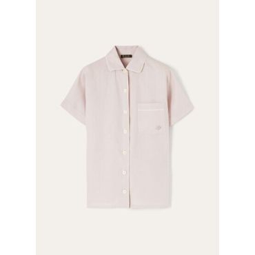 Loro Piana - Angelina Ss Shirt New Summer Twill, Woman, Graysh Lavender, Size: 40