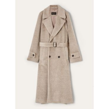 Loro Piana - Foster Db Coat Brushed Alpaca, Woman, Lotus Pod, Size: 42
