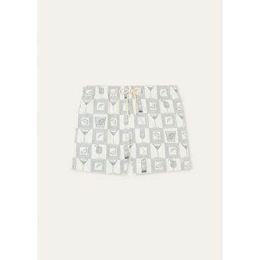 Loro Piana - Daneu Shorts Loro Piana Aperitivo, Man, Ivory/Blue Halite, Size: L