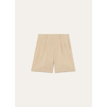 Loro Piana - Joetsu Bermuda Summer Linen Silk, Man, Peanut Granules, Size: 58