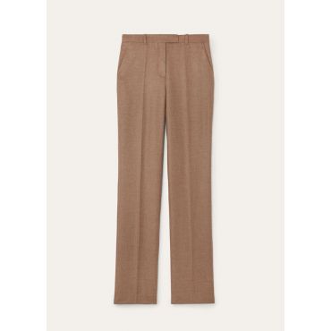 Loro Piana - Davey Trousers Cash Raw Silk Hopsack, Woman, Frisone Horse, Size: 44
