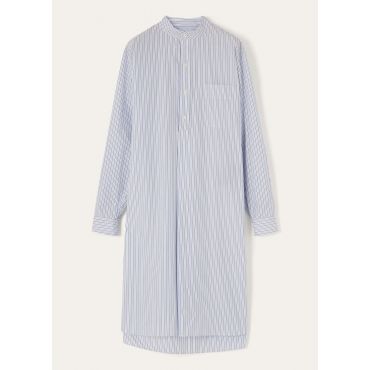 Loro Piana - Catlin Dress Devon Stripe, Woman, White Blue Stripes, Size: 42