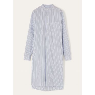 Loro Piana - Catlin Dress Devon Stripe, Woman, White Blue Stripes, Size: 42