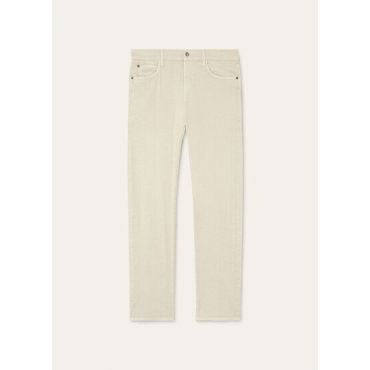 Loro Piana - Quarona Bull Linen Cotton Stretch Dyed, Man, Dusty Rain, Size: 32