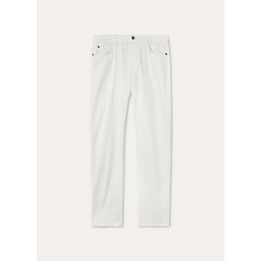 Loro Piana - Quarona Bull Linen Cotton Stretch Dyed, Man, White, Size: 36