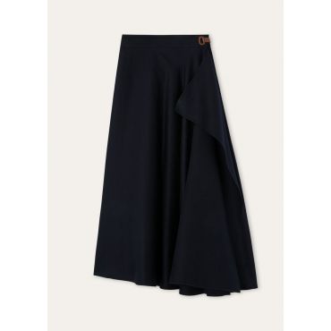Loro Piana - Violet Skirt Royal Lightness, Woman, Navy Blue, Size: 40