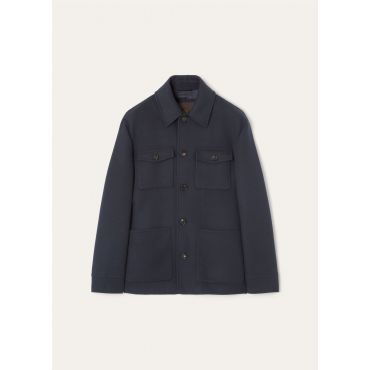 Loro Piana - Devis Caban Cash Double Rain, Man, Blue Navy, Size: 50