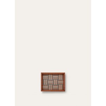 Loro Piana - The Woven Stripe Intarsia Pocket Emptier, Natural Mahogany /Woven Stripe, Size: NR