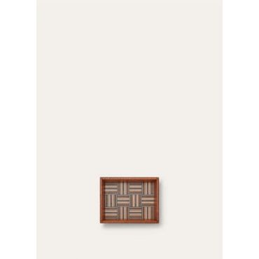 Loro Piana - The Woven Stripe Intarsia Pocket Emptier, Natural Mahogany /Woven Stripe, Size: NR