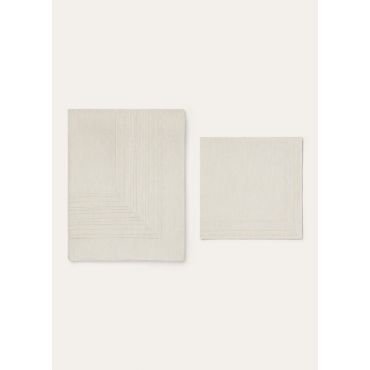 Loro Piana - Embroidered Suitcase Stripe Tablecloth 6 Pax, Biancore/Shaded White, Size: NR