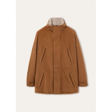 Loro Piana - Loro Piana Icer Field Jacket Vicuna Storm, Man, Natural Dark Vicuna, Size: M