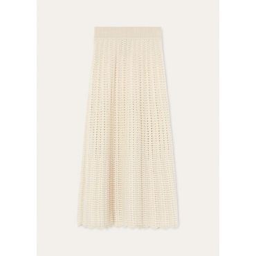Loro Piana - Arola Skirt Cash Abaca Gg5, Woman, Nougat, Size: M