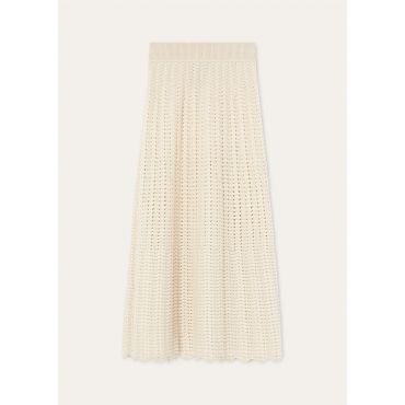 Loro Piana - Arola Skirt Cash Abaca Gg5, Woman, Nougat, Size: M