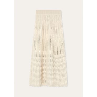 Loro Piana - Arola Skirt Cash Abaca Gg5, Woman, Nougat, Size: L