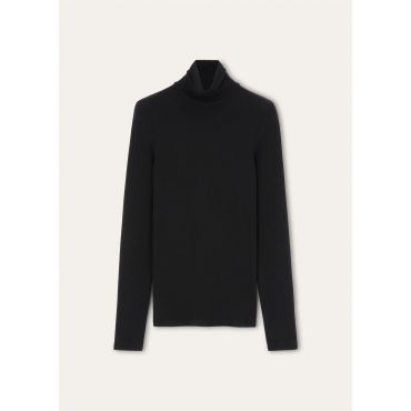 Loro Piana - Mutisia Turtleneck Sweater Wool Gg 18, Woman, Black, Size: M