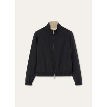 Loro Piana - Loro Piana Bomber Wind Cotton Stripe, Man, Blu Navy/Beige, Size: 48
