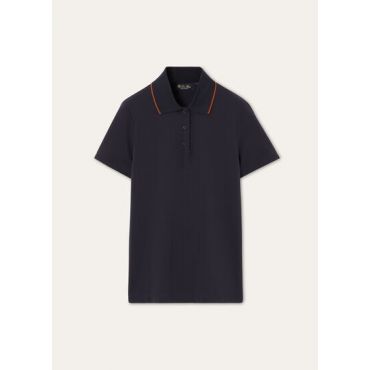 Loro Piana - Par Polo Technical Pique, Woman, Indigo Eclipse, Size: M