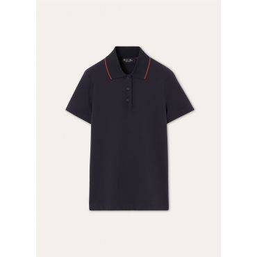 Loro Piana - Par Polo Technical Pique, Woman, Indigo Eclipse, Size: M