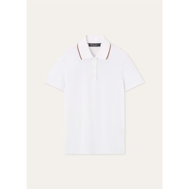 Loro Piana - Par Polo Technical Pique, Woman, White Alabaster, Size: XS